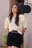 Blusa Tricot Rendada - Manteiga