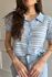 Blusa Polo Listras - Azul