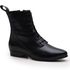 Bota Feminina Cano Curto Madalena Em Couro Legitimo - Preto