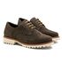 Sapato Mocassim Feminino Oxford Cora Em Couro Legítimo Camurça Verde Militar