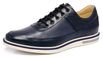 Sapato Casual Ettore, Malaga - Couro Azul Escuro.