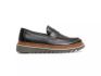 Sapato Loafer Tratorado Confort Couro Preto