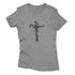 Baby Look Cinza - Crucifixo.