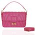 Bolsa Carrie Petit Couro Rosa Chiclete