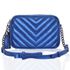 Bolsa Mini Lobby Couro Azul Royal Metalizado