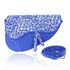 Bolsa Saddle Parker Couro Azul Royal