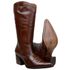 Bota Texana Feminino Bico Fino Salto Alto Em Couro Legitimo Pinhão