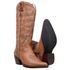Bota Texana Feminina Cor Castor Em Couro Legitimo Bordada