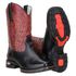 Texana Country Masculina Em Couro Nobre Cor Vermelha