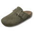 Clogs Ox em Couro Camurça Cor Verde OLiva
