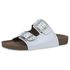 Papete Ox Duas Fivelas em Couro Naturalle Cor White Metal com Tachas