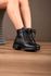 Bota Coturno Zíper Viés_267- Preto