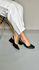 Scarpin Detalhe Fivela Bico Quadrado 6 cm_3168- Preto