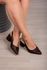Scarpin Salto Bloco 6,5 cm detalhe enrugado