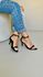 Sandália Bico Folha Traseiro 8 cm_3295- Preto
