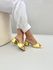 Tamanco Laço Folha 6 cm_3373- Amarelo
