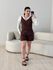 CONJUNTO ANA JÚLIA SHORT MARROM