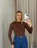 BODY ALICE MANGA LONGA MARROM