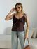 BLUSA TATA BABADO MARROM