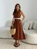 VESTIDO PATY LONGUETE MARROM