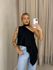 BLUSA ZOE GOLA ASSIMÉTRICA Preta