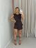 CONJUNTO PENELOPE SHORT SAIA MARROM