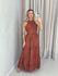 VESTIDO KARINA LONGO TERRA COTA 