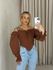 BLUSA ROMA BABADOS MARROM