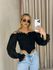 BLUSA ROMA BABADOS PRETA