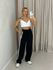 CALÇA ANA LAURA LISTRAS Preta