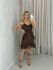 VESTIDO KAYLA ALÇA BABADOS Marrom