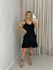 VESTIDO KAYLA ALÇA BABADOS preto