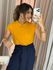 BLUSA SILVIA TRICOT MOSTARDA