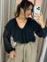 BLUSA TALITA BABADO PRETA
