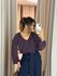 BLUSA TALITA BABADO UVA