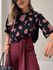 CROPPED REGINA ESTAMPADO PRETO