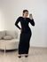 VESTIDO ATLANTA CANELADO PRETO