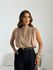 BLUSA LUARA PREGAS CAPUCCINO 