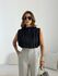 BLUSA LUARA PREGAS PRETO