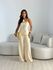 CONJUNTO MARGOT BOTÕES AREIA