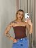 BLUSA ALINE TOMARA QUE CAIA Marrom
