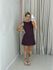 VESTIDO AGATHA CURTO CAVADO Marrom