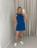 VESTIDO AGATHA CURTO CAVADO turquesa