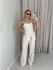 CONJUNTO CHARLENE BLUSA BOTÕES AREIA