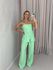 CONJUNTO CHARLENE BLUSA BOTÕES VERDE