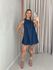 VESTIDO ANA FLAVIA CURTO Jeans Escuro