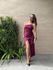 VESTIDO LUCY DRAPEADO FUCSIA