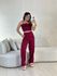CONJUNTO CLARICE FLOR CHERRY RED
