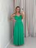 VESTIDO ZARA PLISSADO VERDE