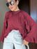 BLUSA MILENA BABADOS VINHO